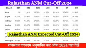 Rajasthan ANM Cut-Off 2024
