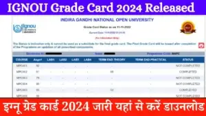 IGNOU Grade Card 2024